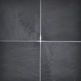 Skifer Fliser Mustang Black (Sort) 30x30x0,9-1,3 cm 2