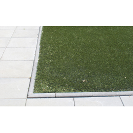 Havekantsten 6x20x100 cm - Rund overkant - Sort/Antracit