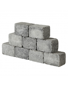 Holmegaardsten 14x21x14 cm - Kantblokke - Gråmix 2