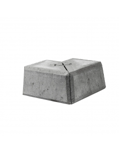 Danblokke Bx26,8x17 cm - Hjørne Type 4 - Grå