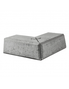 Danblokke Bx26,8x17 cm - Hjørne Type 3 - Grå