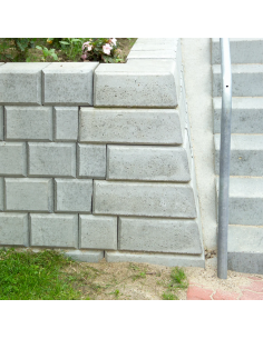 Danblokke Bx26,8x17 cm - Hjørne Type 3 - Grå 2