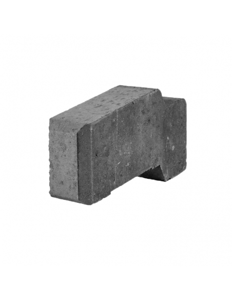 Danblokke 12,5x34x17 cm - 1/2 blok - Sort