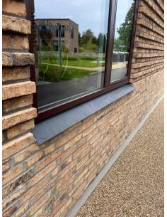 Rio Sålbænke Sort Skifer - savet kanter - Skifer slebet - 200x20x1,5 cm